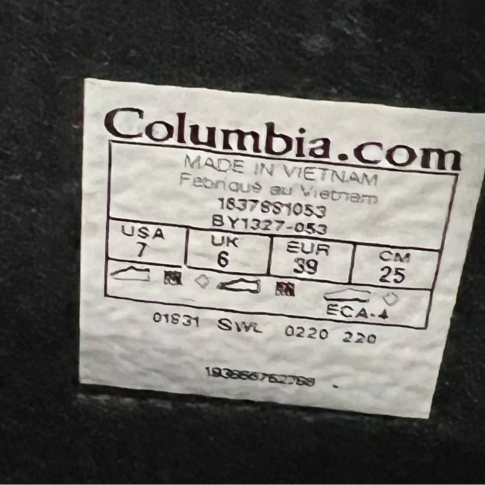 Columbia Black and Dark‎ Green Snow/Winter/Rain Boots -- 7